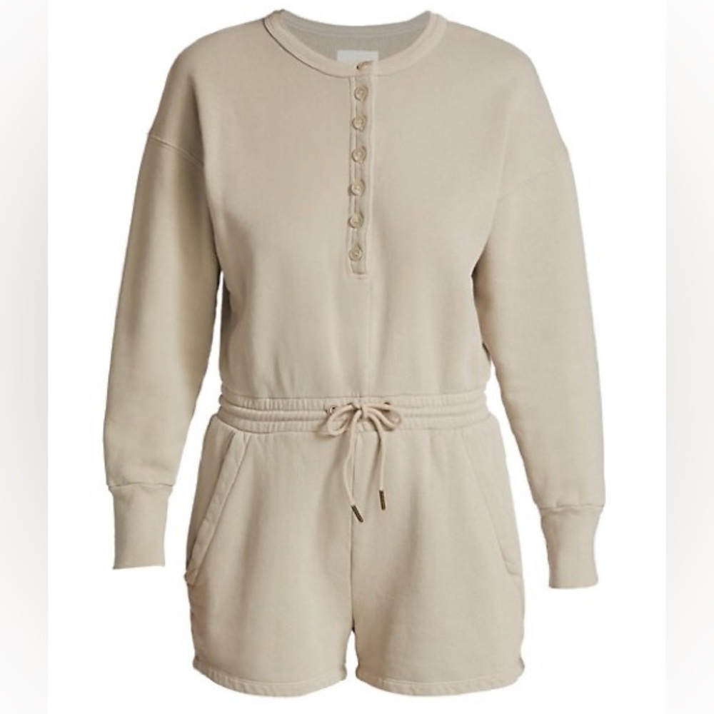 NWOT Citizens of Humanity LouLou Fleece Romper Size Large in Feather Z233-31 - Picture 3 of 3